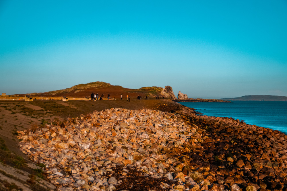 Wandelen op de kliffen Ierland Howth