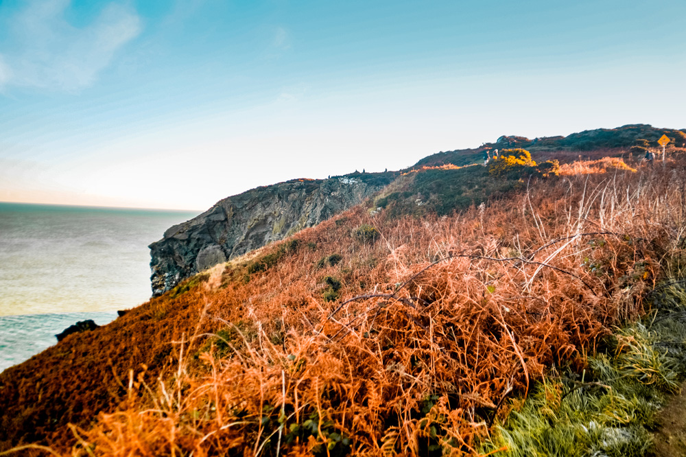 Wandelen op de kliffen Ierland Howth