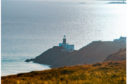 Wandelen op de kliffen Ierland Howth