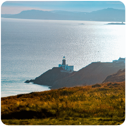 Wandelen op de kliffen Ierland Howth