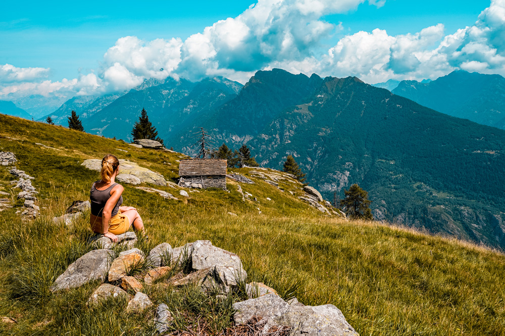 Hiking routes Ortameer Lago Maggiore: Alpe Colmine